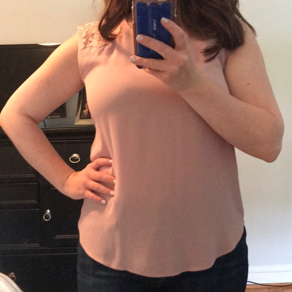 Pink JCrew top